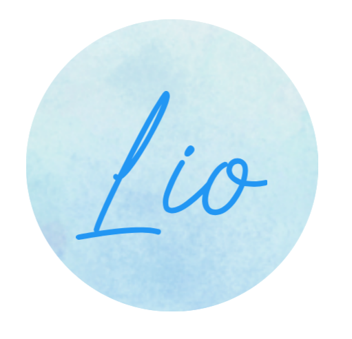 Label blue aquarel