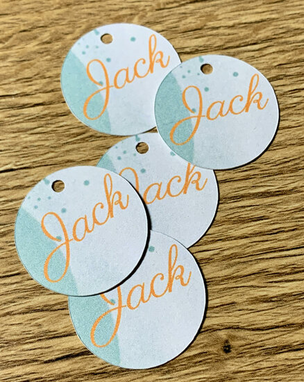 Label green sparkle