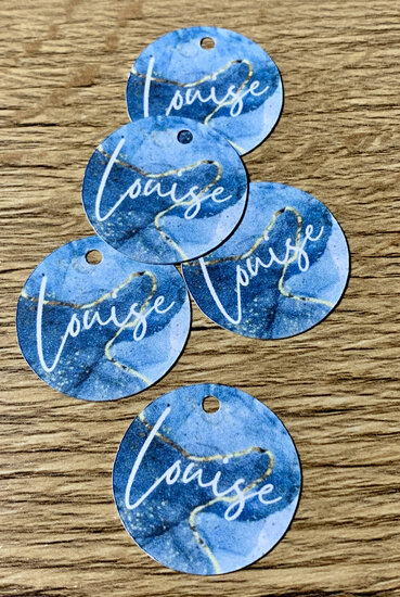 Label blue marble
