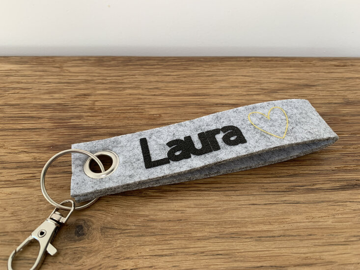 Sleutelhanger naar keuze (met hartje)