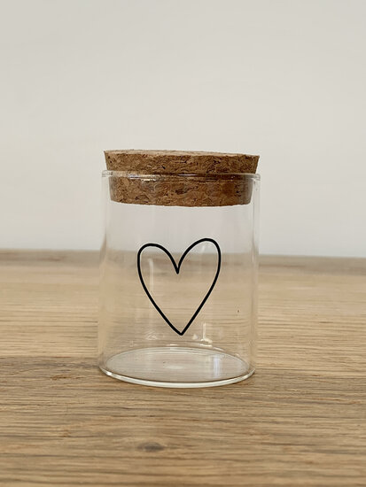 Glazen potje met hartje M DIY