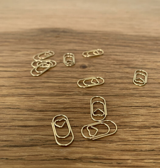 Clip klein hartje goud