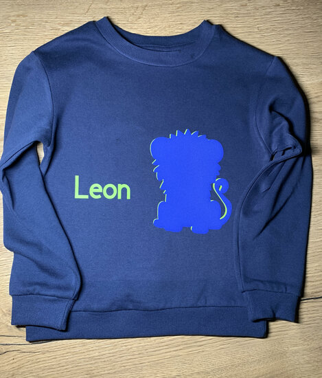 Kids sweater leeuw naam