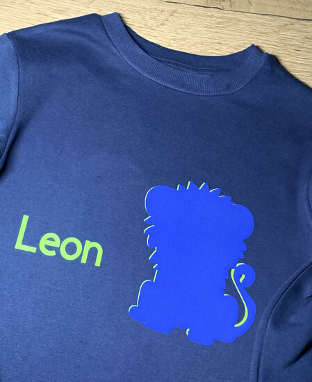 Kids sweater leeuw naam