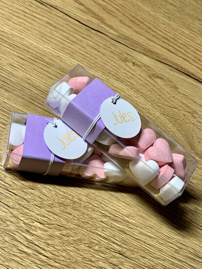 Wit-roze hartjes mengeling